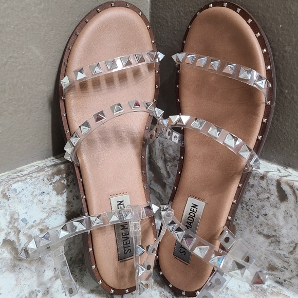 Steve Madden Travel Clear Sandals - Picture 6 of 7
